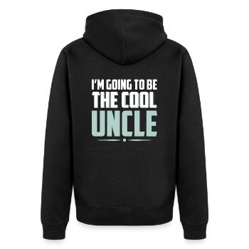 I'm going to be the cool uncle - Unisex Premium Organic Zip Hoodie - black - Back - Nico (187cm)