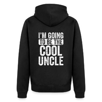 I'm going to be the cool uncle - Unisex Premium Organic Zip Hoodie - black - Back - Nico (187cm)