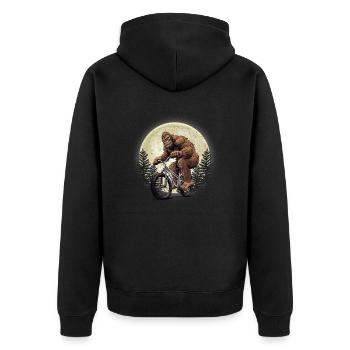 VTT Bigfoot – Fun MTB Design - Veste à capuche bio Premium Unisexe - noir - Dos - Nico (187cm)