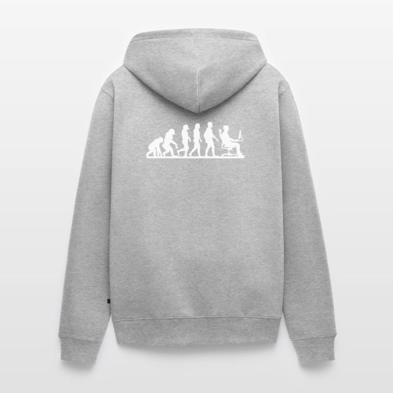 Evolution to computer programmer Unisex Premium Organic Zip Hoodie