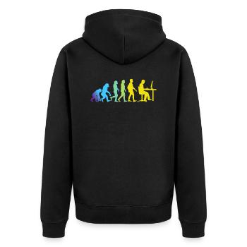 Évolution vers le programmeur informatique - Veste à capuche bio Premium Unisexe - noir - Dos - Nico (187cm)