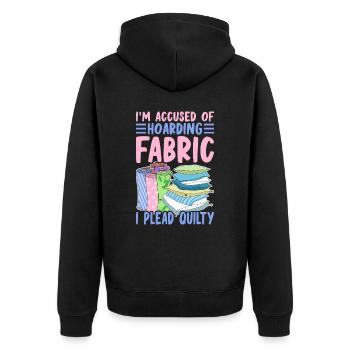 Couture et courtepointe amusantes - Veste à capuche bio Premium Unisexe - noir - Dos - Nico (187cm)