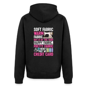 Drôle de couture et de courtepointe T-Shirt Quilter - Veste à capuche bio Premium Unisexe - noir - Dos - Nico (187cm)