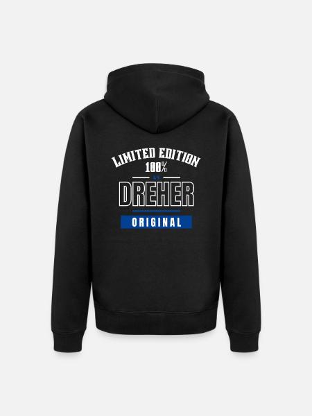 Limited Edition 100% - Dreher - Original - Unisex Premium Bio Zip Hoodie - Schwarz