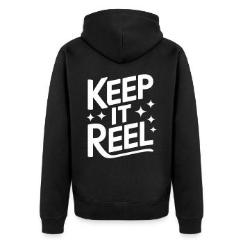 Filmemacher Filmregisseur Kameramann Film - Unisex Premium Bio Zip Hoodie - Schwarz - Hinten - Nico (187cm)