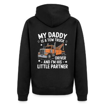 Tow Truck Truck Tow Truck - Unisex Premium Organic Zip Hoodie - black - Back - Nico (187cm)