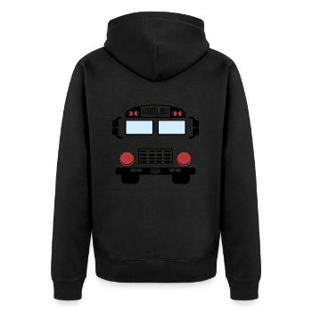 School Bus Costume Funny Yellow School Bus Driver - Unisex Premium Organic Zip Hoodie - black - Back - Nico (187cm)