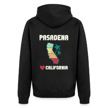 Retro Love Pasadena Californie CA Cali Vintage - Veste à capuche bio Premium Unisexe - noir - Dos - Nico (187cm)