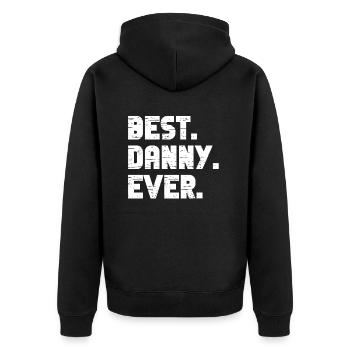 Beste Danny aller Zeiten Beliebte Geburtsnamen Danny Kostüm - Unisex Premium Bio Zip Hoodie - Schwarz - Hinten - Nico (187cm)