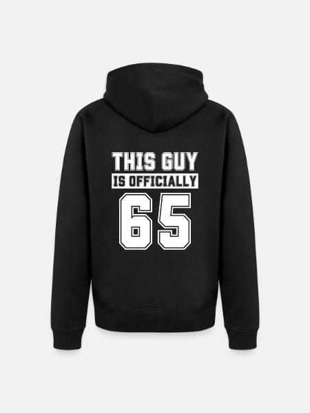 Denne fyr er officielt 65 år gammel fejre 65 - Premium økologisk unisex-hættejakke - sort