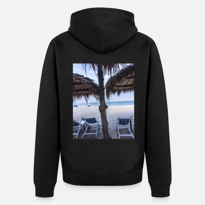 Vacances à la plage - Veste à capuche bio Premium Unisexe - noir