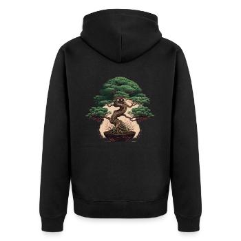 Nature Petit trésor - Veste à capuche bio Premium Unisexe - noir - Dos - Nico (187cm)