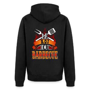 Le Roi Du Barbecue BBQ - Veste à capuche bio Premium Unisexe - noir - Dos - Nico (187cm)