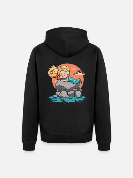 Beachside Beauty - Unisex Premium Organic Zip Hoodie - black