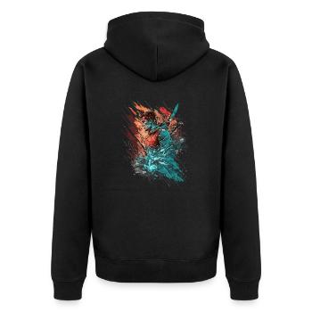 Skieurs : montrez votre passion pour le poudreur! - Veste à capuche bio Premium Unisexe - noir - Dos - Nico (187cm)