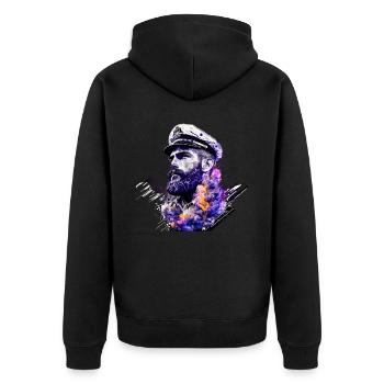 Aventure en haute mer, voilier - Veste à capuche bio Premium Unisexe - noir - Dos - Nico (187cm)
