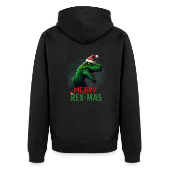 Joyeux Rex Mas - Veste à capuche bio Premium Unisexe - noir - Dos - Nico (187cm)