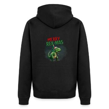 Joyeux Rex-Mas - Veste à capuche bio Premium Unisexe - noir - Dos - Nico (187cm)