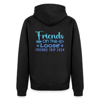 Friends On The Loose Friends Trip 2024 Vacation - Veste à capuche bio Premium Unisexe - noir - Dos - Nico (187cm)