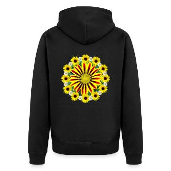 Gazania Blossom Sunflower Marguerites Gazanie - Unisex Premium Organic Zip Hoodie - black - Back - Nico (187cm)