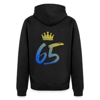 65 Couronne numérique - Veste à capuche bio Premium Unisexe - noir - Dos - Nico (187cm)