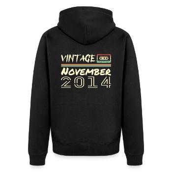 Légendaire Depuis Novembre 2014 - November 2014 - Veste à capuche bio Premium Unisexe - noir - Dos - Nico (187cm)