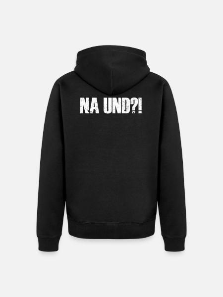 Na UND - Unisex Premium Bio Zip Hoodie - Schwarz