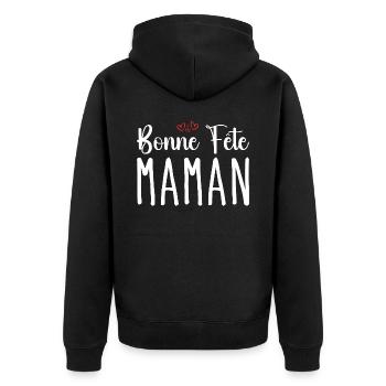 Bonne Fête Maman - Veste à capuche bio Premium Unisexe - noir - Dos - Nico (187cm)