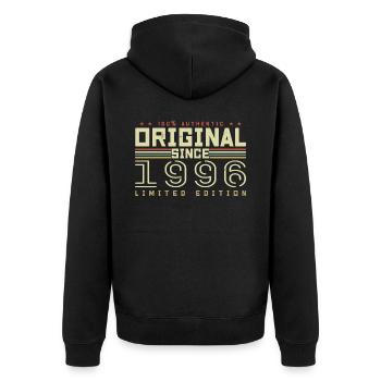 Original 1996 Retro 1996 Birthday Gift 1996 - Unisex Premium Organic Zip Hoodie - black - Back - Nico (187cm)