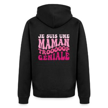 Fête Des Mères Formidable Maman Meilleure Mère - Veste à capuche bio Premium Unisexe - noir - Dos - Nico (187cm)
