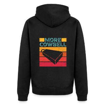 Plus de membres du Cowbell Band Funny Rock Band - Veste à capuche bio Premium Unisexe - noir - Dos - Nico (187cm)