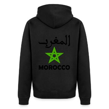 Le maroc - Veste à capuche bio Premium Unisexe - noir - Dos - Nico (187cm)