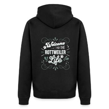Rottweiler - Veste à capuche bio Premium Unisexe - noir - Dos - Nico (187cm)