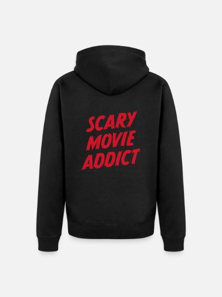 Scary Movie Addict - Unisex Premium Organic Zip Hoodie - black