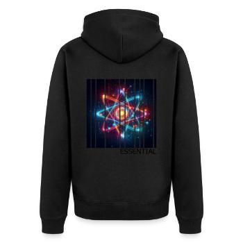 Atome - Veste à capuche bio Premium Unisexe - noir - Dos - Nico (187cm)