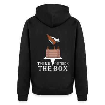 beer beer beer garden beer box toast - Veste à capuche bio Premium Unisexe - noir - Dos - Nico (187cm)