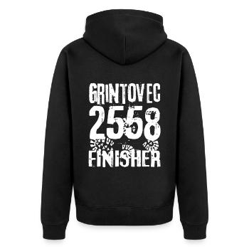 Grintovec 2558 Slovenia Mountaineering Hiking - Unisex Premium Organic Zip Hoodie - black - Back - Nico (187cm)