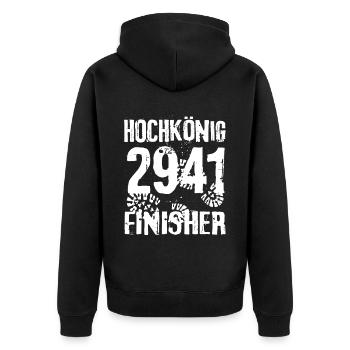 Hochkönig 2941 Finisher Alpinisme Randonnée - Veste à capuche bio Premium Unisexe - noir - Dos - Nico (187cm)
