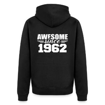Né en 1962 Vintage Cadeau Anniversaire Rétro 1962 - Veste à capuche bio Premium Unisexe - noir - Dos - Nico (187cm)
