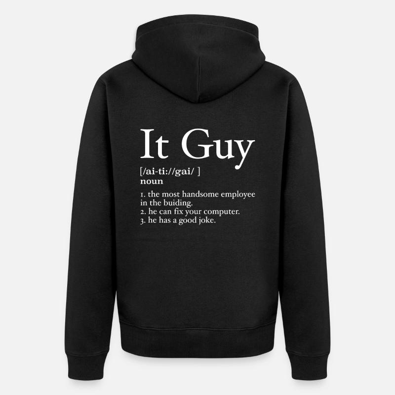 It guy definition - Veste à capuche bio Premium Unisexe - noir