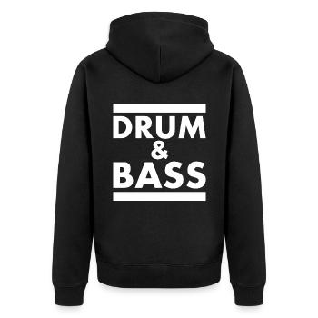Drum and bass - Veste à capuche bio Premium Unisexe - noir - Dos - Nico (187cm)