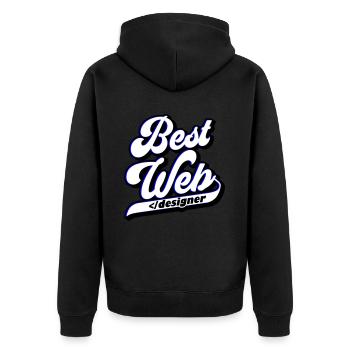 Meilleur | Web Designer Les couleurs peuvent être modifiées - Veste à capuche bio Premium Unisexe - noir - Dos - Nico (187cm)