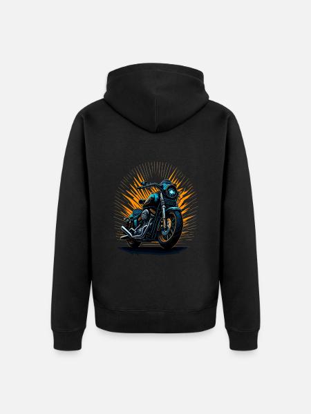 Classic motorcycle - Unisex Premium Organic Zip Hoodie - black