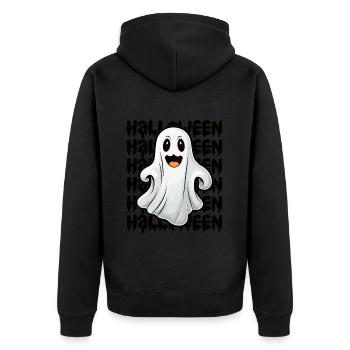 Design d’Halloween effrayant pour la prochaine fête - Veste à capuche bio Premium Unisexe - noir - Dos - Nico (187cm)