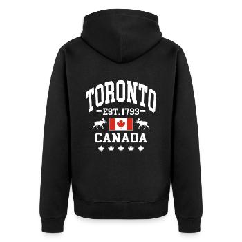 Toronto - Veste à capuche bio Premium Unisexe - noir - Dos - Nico (187cm)