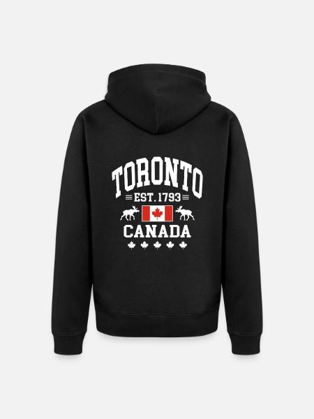 Toronto - Unisex Premium Organic Zip Hoodie - black