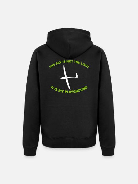 Glider pilot gift - Unisex Premium Organic Zip Hoodie - black