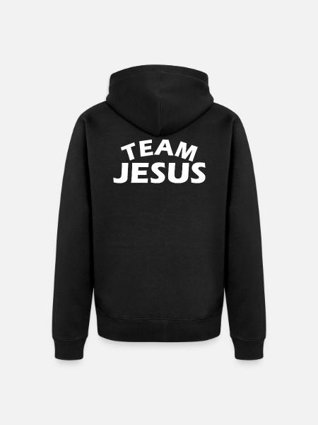 Team Jesus - Unisex Premium Bio Zip Hoodie - Schwarz