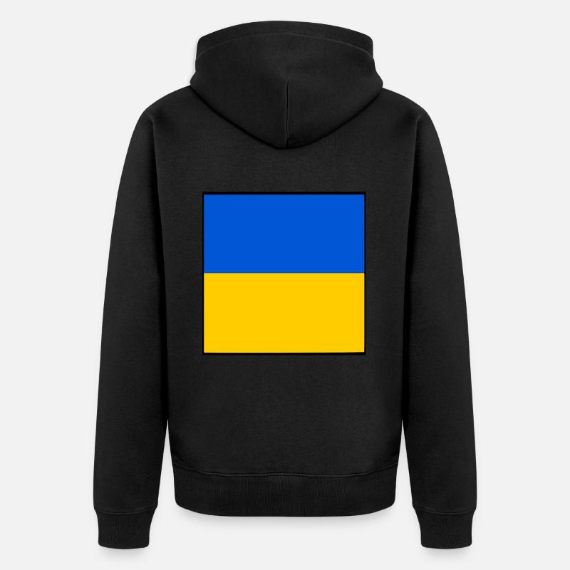 UKRAINE DRAPEAU UKRAINIEN - Veste à capuche bio Premium Unisexe - noir