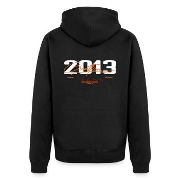 2013 Vintage Retro 2013 Birthday Gift 2013 - Unisex Premium Organic Zip Hoodie - black - Back - Nico (187cm)